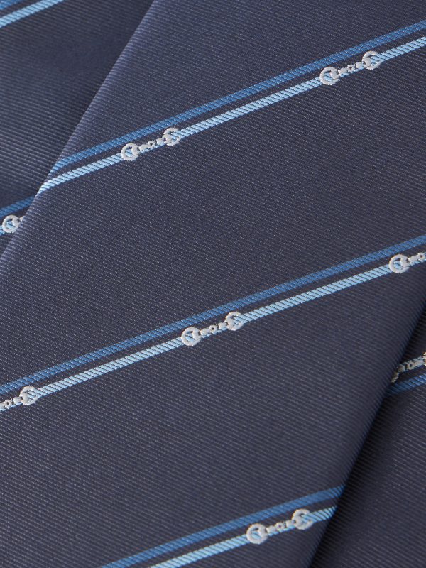 7cm Striped Silk-Twill Neck Tie - E1