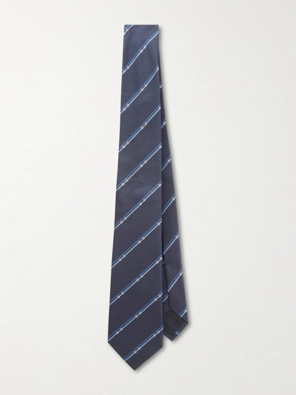 7cm Striped Silk-Twill Neck Tie