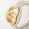 Interlocking G Logo-Embossed Gold and Silver-Tone Ring - CU Interlocking G Logo-Embossed Gold and Silver-Tone Ring - CU