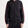 Webbing-Trimmed Silk and Cotton-Blend Jersey Zip-Up Hoodie - FR Webbing-Trimmed Silk and Cotton-Blend Jersey Zip-Up Hoodie - FR
