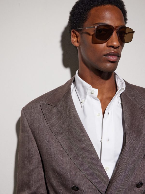 Aviator-Style Titanium Sunglasses - OU Aviator-Style Titanium Sunglasses - OU