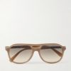 Aviator-Style Acetate Sunglasses