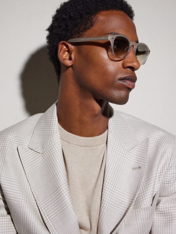 Round-Frame Acetate Sunglasses - BK Round-Frame Acetate Sunglasses - BK
