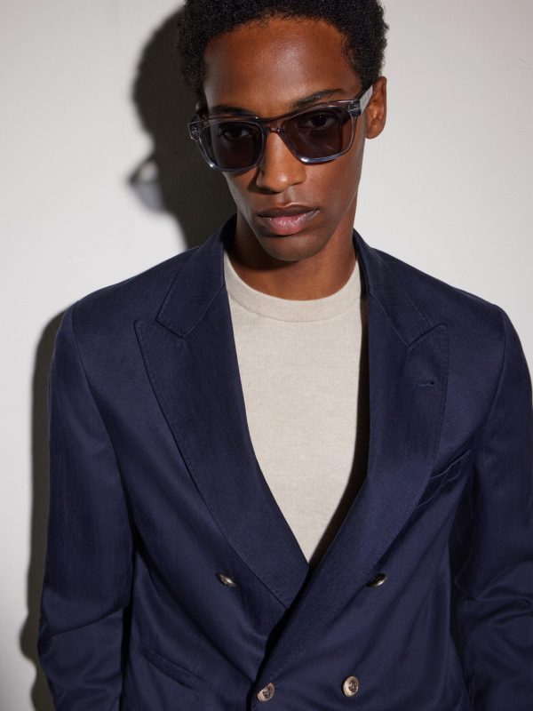 Aviator-Style Acetate Sunglasses - BK