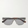 Aviator-Style Acetate Sunglasses