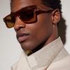 Square-Frame Acetate Sunglasses - BK