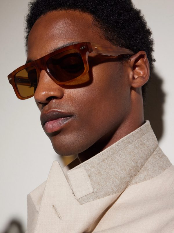 Square-Frame Acetate Sunglasses - BK