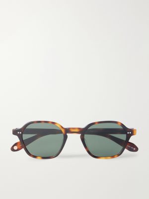 Temescal Hexagon-Frame Acetate Sunglasses