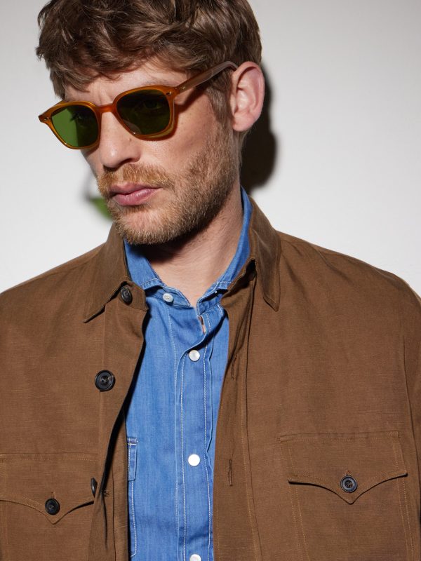 Lachman Round-Frame Acetate Sunglasses - BK