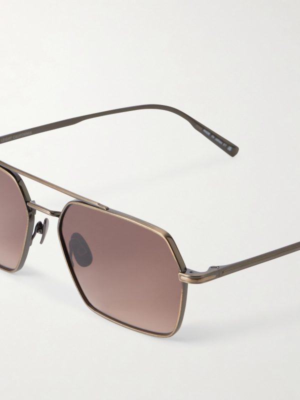 Alta Hexagon-Frame Titanium Sunglasses - E1 Alta Hexagon-Frame Titanium Sunglasses - E1
