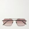 Alta Hexagon-Frame Titanium Sunglasses Alta Hexagon-Frame Titanium Sunglasses