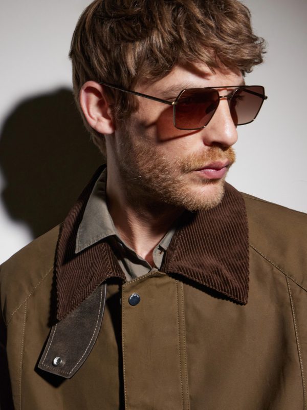 Alta Hexagon-Frame Titanium Sunglasses - OU Alta Hexagon-Frame Titanium Sunglasses - OU