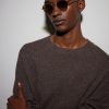 Wells J Round-Frame Titanium Sunglasses - BK Wells J Round-Frame Titanium Sunglasses - BK