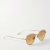 Wells J Round-Frame Titanium Sunglasses - FR Wells J Round-Frame Titanium Sunglasses - FR