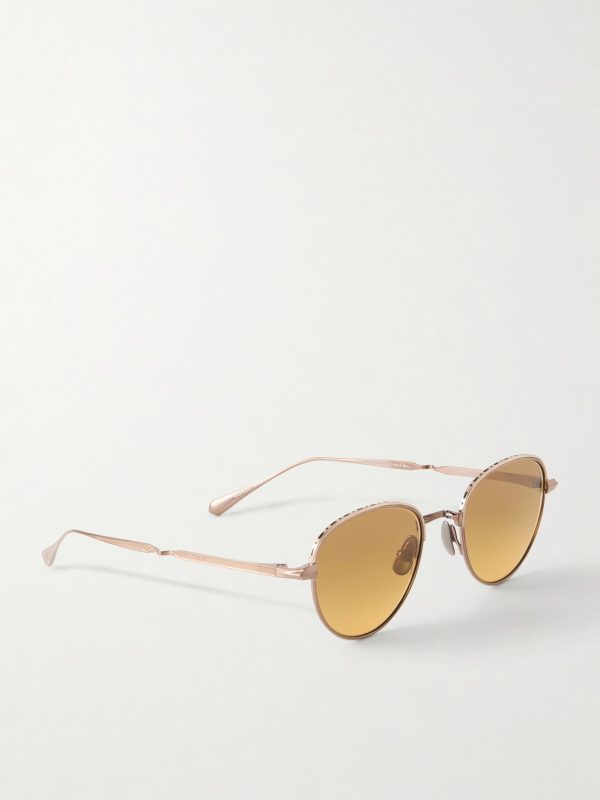 Wells J Round-Frame Titanium Sunglasses - FR Wells J Round-Frame Titanium Sunglasses - FR