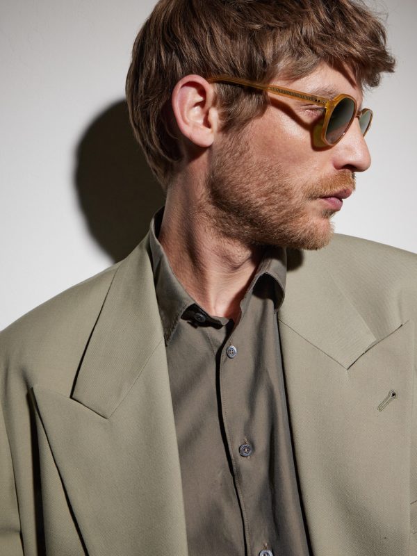 Temescal Hexagon-Frame Acetate Sunglasses - BK