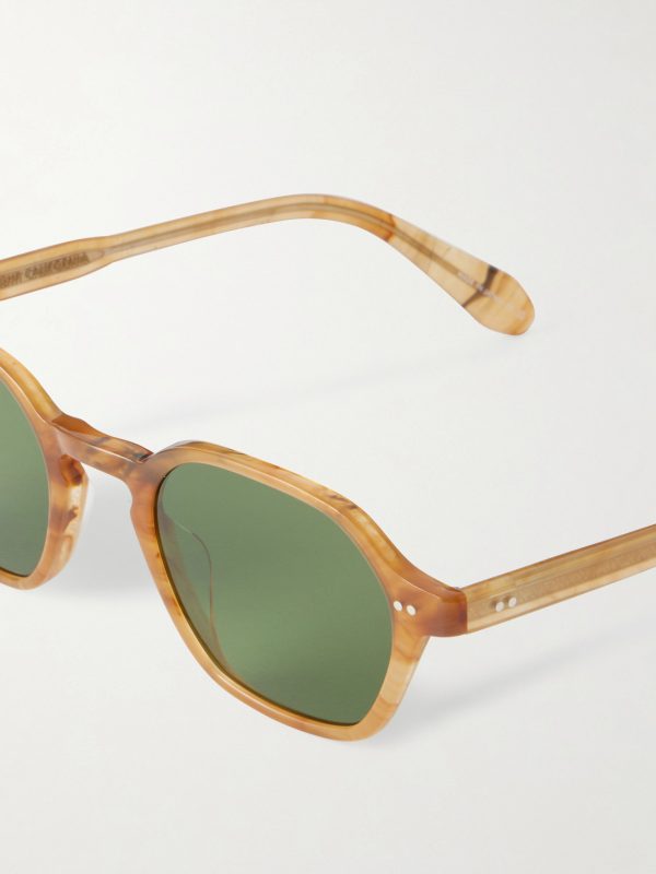 Temescal Hexagon-Frame Acetate Sunglasses - E1