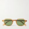 Temescal Hexagon-Frame Acetate Sunglasses