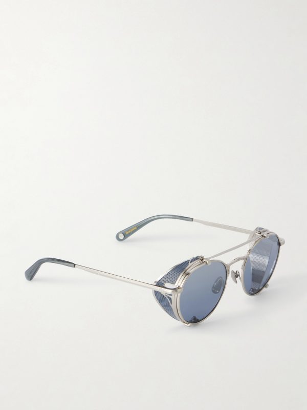 Ocampo Round-Frame Metal Sunglasses - FR Ocampo Round-Frame Metal Sunglasses - FR