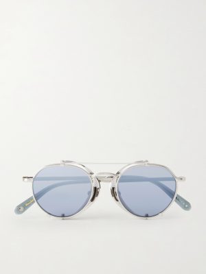 Ocampo Round-Frame Metal Sunglasses