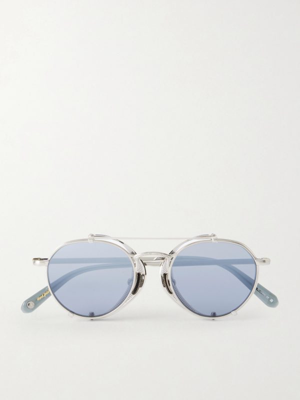 Ocampo Round-Frame Metal Sunglasses Ocampo Round-Frame Metal Sunglasses