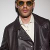 Flipper Round-Frame Acetate Sunglasses - BK