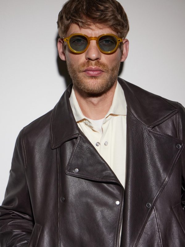 Flipper Round-Frame Acetate Sunglasses - BK