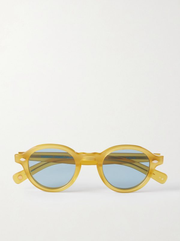 Flipper Round-Frame Acetate Sunglasses