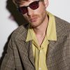 Lachman Round-Frame Acetate Sunglasses - BK Lachman Round-Frame Acetate Sunglasses - BK