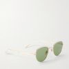 Wells J Round-Frame Titanium Sunglasses - FR