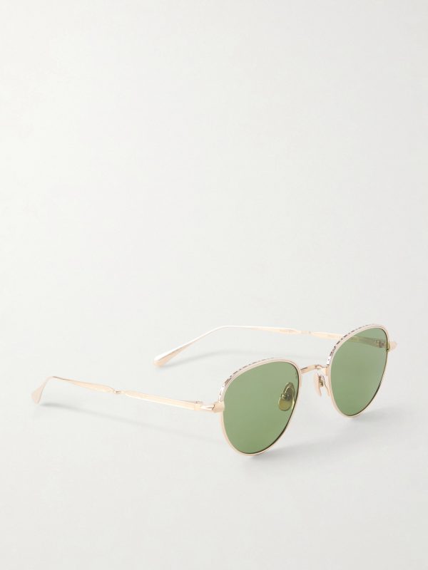 Wells J Round-Frame Titanium Sunglasses - FR