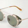 Ocampo Round-Frame Metal Sunglasses - E1 Ocampo Round-Frame Metal Sunglasses - E1
