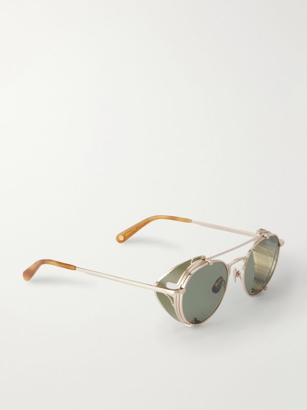 Ocampo Round-Frame Metal Sunglasses - FR Ocampo Round-Frame Metal Sunglasses - FR