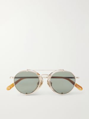 Ocampo Round-Frame Metal Sunglasses
