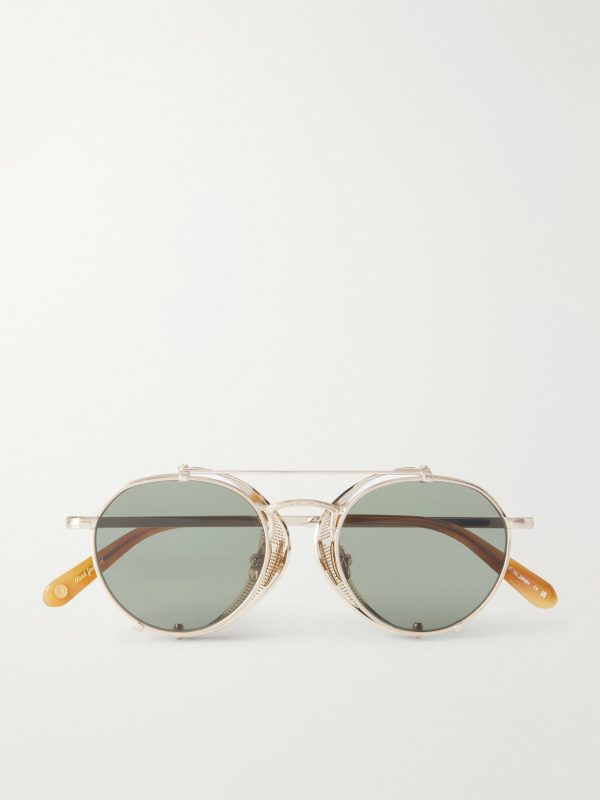 Ocampo Round-Frame Metal Sunglasses Ocampo Round-Frame Metal Sunglasses