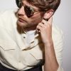 Ocampo Round-Frame Metal Sunglasses - OU Ocampo Round-Frame Metal Sunglasses - OU