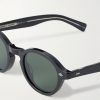 Flipper Round-Frame Acetate Sunglasses - E1