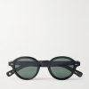 Flipper Round-Frame Acetate Sunglasses