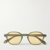 Temescal Hexagon-Frame Acetate Sunglasses Temescal Hexagon-Frame Acetate Sunglasses