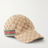 Webbing-Trimmed Logo-Jacquard Canvas Cap Webbing-Trimmed Logo-Jacquard Canvas Cap