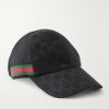 Webbing-Trimmed Logo-Jacquard Canvas Cap Webbing-Trimmed Logo-Jacquard Canvas Cap