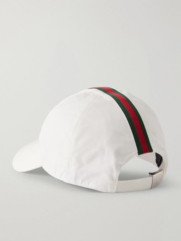 Antonine Webbing-Trimmed Cotton-Blend Twill Baseball Cap - BK