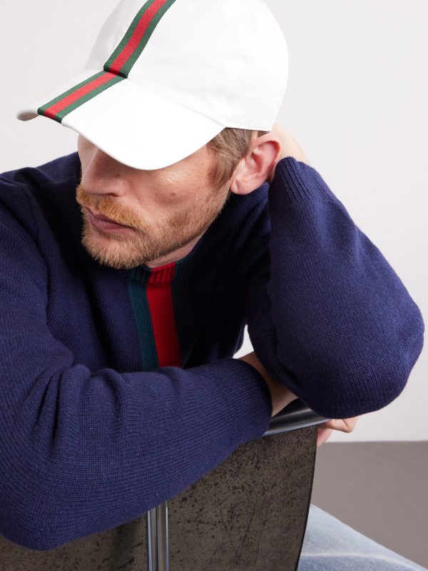 Antonine Webbing-Trimmed Cotton-Blend Twill Baseball Cap - FR