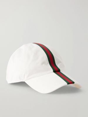 Antonine Webbing-Trimmed Cotton-Blend Twill Baseball Cap Antonine Webbing-Trimmed Cotton-Blend Twill Baseball Cap