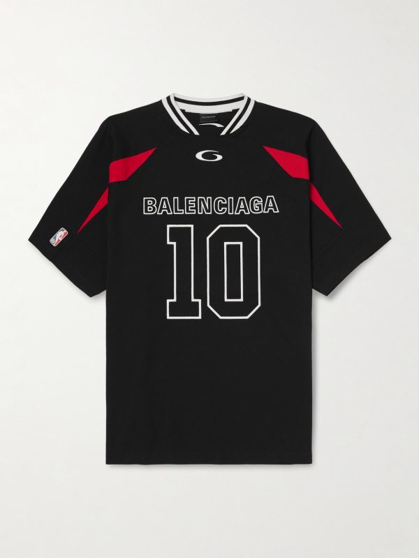 + NBA Oversized Logo-Embroidered Cotton-Jersey T-Shirt + NBA Oversized Logo-Embroidered Cotton-Jersey T-Shirt