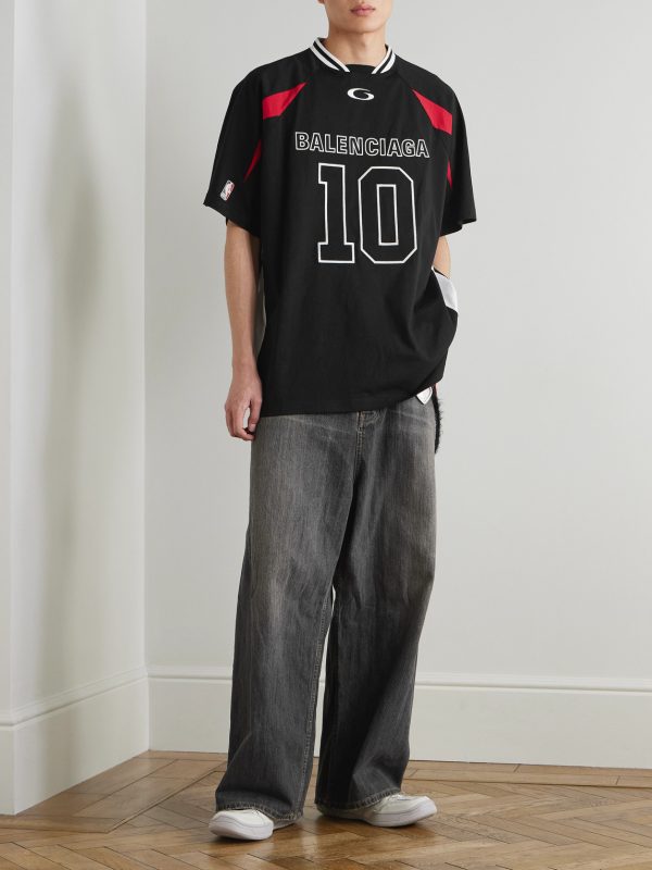 + NBA Oversized Logo-Embroidered Cotton-Jersey T-Shirt - OU + NBA Oversized Logo-Embroidered Cotton-Jersey T-Shirt - OU
