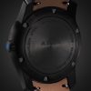 M-1 Blackbird Manual 39mm PVD and Leather Watch - BK