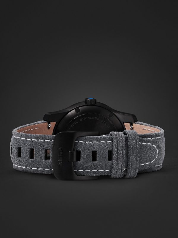M-1 Blackbird Manual 39mm PVD and Leather Watch - E2