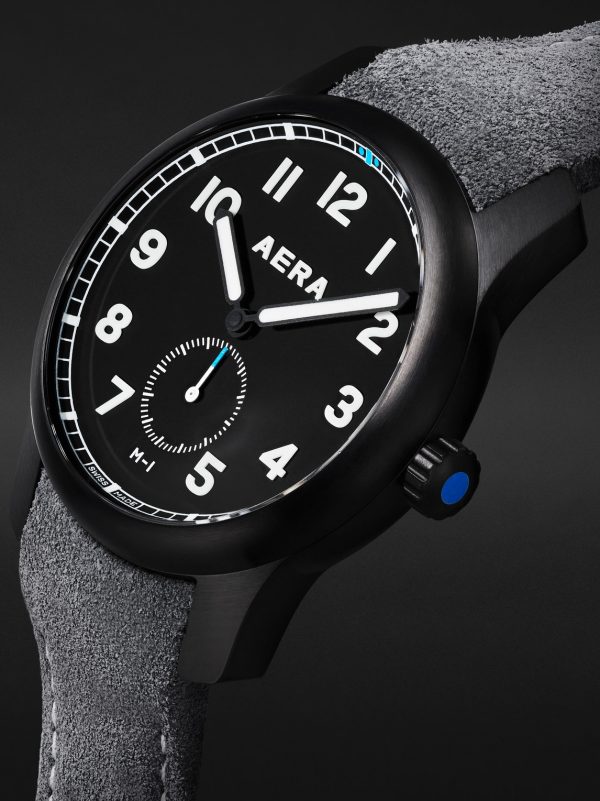 M-1 Blackbird Manual 39mm PVD and Leather Watch - FR