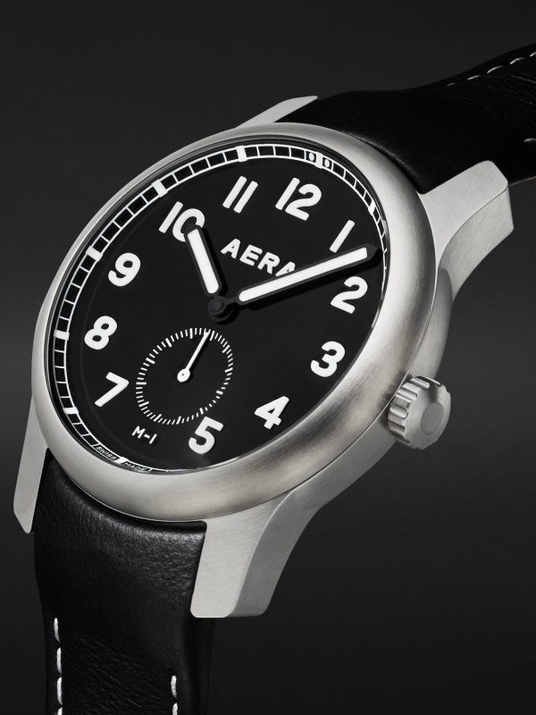 M-1 Field Automatic 39mm Stainless Steel and Suede Watch - FR